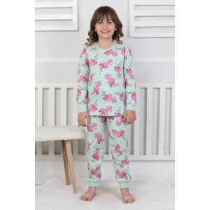 Cute Flamingo Desenli Kız Çocuk Pijama Takımı