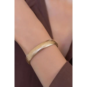 14 Ayar Altın Italyan Simli Esnek Bilezik (Kalın)