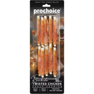 Prochoice Twisted Chicken, Köpekler İçin Tavuk Derili Burgu Ödül Çubuğu 10 Parça