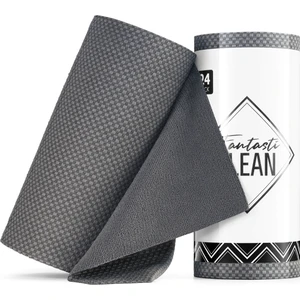 Fantasti Clean Çok Amaçlı Rulo Mikrofiber Temizlik Bezi 45x30 cm 24 Yapraklı Desenli Gri