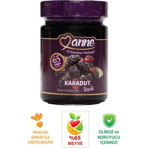Karadut Reçeli 400 gr (Pancar Şekeri İle Üretilmiştir - Glikoz, Koruyucu İçermez)