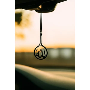 Metal Paslanmaz Çelik Elif Allah Yazılı. Motifli Dikiz Aynası Süsü Oto Aksesuar Araba Süsü