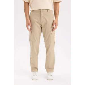 Gabardin Pantolon Wide Leg Bol Rahat Kesim Kargo Cepli Düz Paça C9160AX24AU