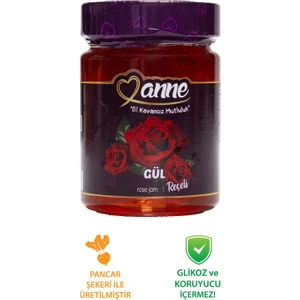 Gül Reçeli 400 gr (Pancar Şekeri İle Üretilmiştir - Glikoz, Koruyucu İçermez)