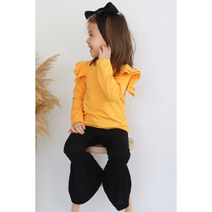 Parla Kids Kız Çocuk Violet Fırfırlı Uzun Kollu Ispanyol Alt Üst Eşofman Takım