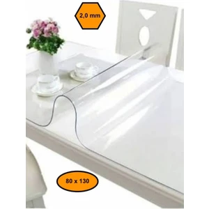 2,0 mm Pvc Masa Örtüsü, Şeffaf Masa Kaplaması, 80X130