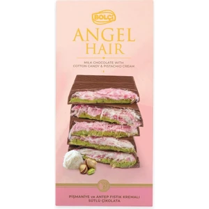 Pişmaniyeli ve Antep Fıstık Kremalı Sütlü Angel Hair Çikolata 170 gr