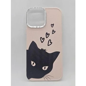 IPHONE 13 Özel Kedi Tasarımlı Lüks Silikon Kılıf