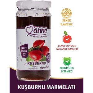Şeker İlavesiz Kuşburnu Marmelatı 300 gr (Elma Suyu İle Tatlandırılmıştır - Koruyucu İçermez)