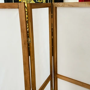 Ahşap Paravan Panel Kumaş Seperatör Paravan 6006