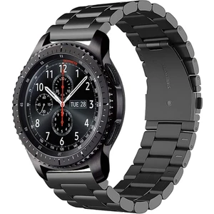 Samsung Gear S3 Frontier Uyumlu Kordon Klasik Baklava Model Paslanmaz Çelik Metal Kayış