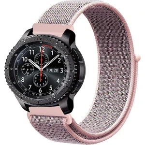 Samsung Gear S3 Frontier Akıllı Saat Uyumlu Spor Kumaş Desenli Cırt Cırtlı Kordon Kayış