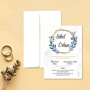 Otuz9 Beyaz Zarflı Davetiye Düğün - Nişan - Kına - Nikah (100 Adet)