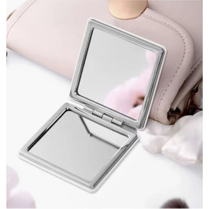 5x Büyüteç Mini Kare Ayna, Katlanır Cep Makyaj Aynası, Küçük Siyah Çanta Boyu Ayna