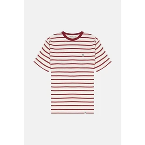 Panda Heavyweight Çizgili T-Shirt - Kırmızı/ekru