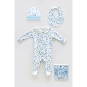 3'lü Yenidoğan Seti - Toile De Jouy / Mavi