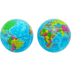 Dünya Haritası Baskılı  Avuç Içi  Kullanılmı Küçüktop 2 Adet