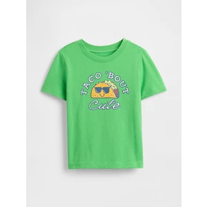 Erkek Bebek Yeşil Gap Logo Grafikli T-Shirt