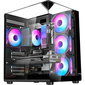 Teras Akvaryum Cam Tasarım 4x Argb Fan 500W Psu USB 3.0 Atx Oyuncu Bilgisayar Kasası