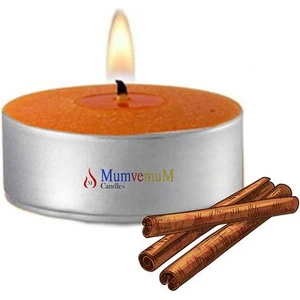 10 Lu Tarçın Kokulu Kahve Rengi Tealight Mum