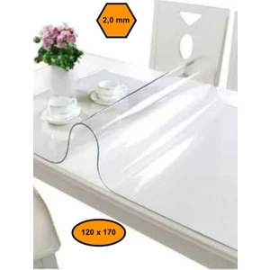 2,0 mm Pvc Masa Örtüsü, Şeffaf Masa Kaplaması, 120X170
