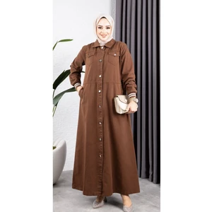 Kadın Düğmeli Pamuk Gabardin Kap