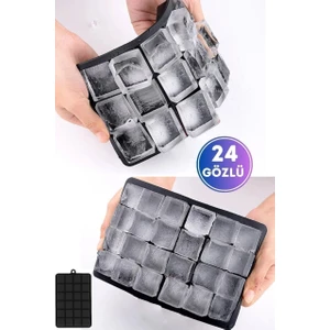 24'lü Sililkon Kare Buz Kalıbı Kokteyl Meyve Dondurma Sunum 1 Adet