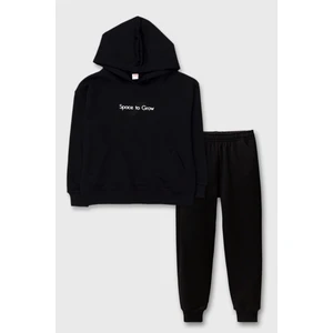 Erkek Çocuk Kapüşonlu Eşofman Takım Oversize Space To Grow Baskılı