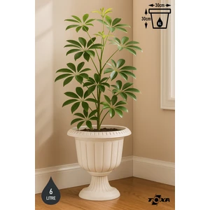 Nergis Saksı Ayaklı Plastik Bahçe Balkon Saksısı 6 lt