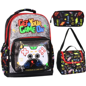 Suya Dayanıklı Erkek Çocuk Ortopedik Gamer Desen İlkokul Sırt Çantası Beslenme, Kalemlik Lüks Okul Çantası