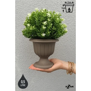 0,5 Litre Nergis Saksı 13cm Ayaklı Plastik Bahçe Balkon Saksısı