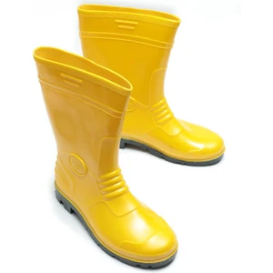 Erkek Kısa Pvc Su Geçirmez Içi Ince Astarlı Iş Çizme