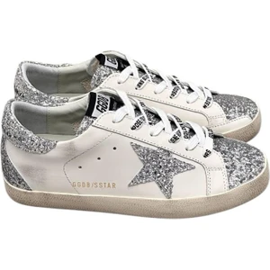 Women's Super Star- Golden Goose Glitter Sneaker - Coarse Glitter Laces - Kadın Ayakkabı Sneakers