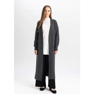 Regular Fit Basic Düz Uzun Triko Hırka D4367AX24WN