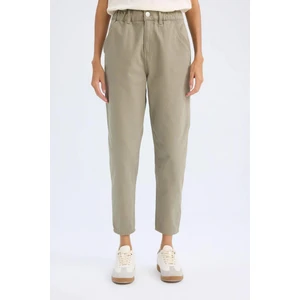 Paperbag Gabardin Kumaş Pantolon Yüksek Bel Cepli Basic Düz Standart Paça S2790AZ24WN