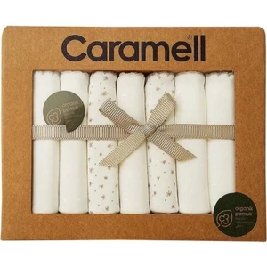 Bebek Ağız Mendili 7 Adet Ekru Organik Pamuk Kız Çocuklar için Güvenli ve Yumuşak