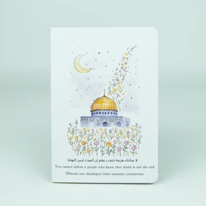 Çiçekli Aksa Mini Defter Çizgisiz