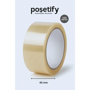 45MM x 100 Metre Koli Bandı | 1 Adet | Güçlü Yapışkanlı Şeffaf Paketleme Bandı