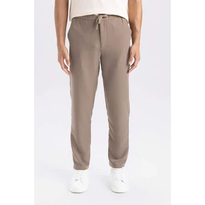 Yazlık Jogger Pantolon Slim Fit Dar Kesim Beli Bağcıklı Cepli Düz Paça D8638AX24AU