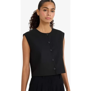 Bisiklet Yaka Basic Düz Düğmeli Blazer Yelek E0571AX24AU