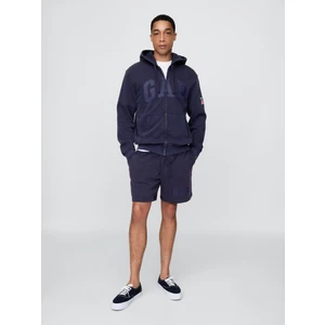 Erkek Lacivert Vintage Soft Gap Logo Sweat Şort