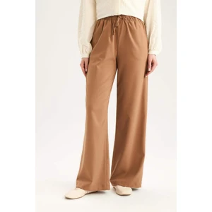 Wide Leg Geniş Paça Beli Lastikli Bağcıklı Basic Düz Palazzo Pantolon C5628AX25SP