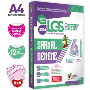 2026 8.Sınıf Yeni Sistem LGS İlk Dönem Konularını Kapsayan SARMAL 6lı Deneme Paketi Dijital Çözümlü
