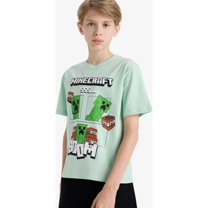 Erkek Çocuk Minecraft Bisiklet Yaka Kısa Kollu Tişört E4827A825SM
