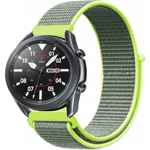 Samsung Galaxy Watch 3 45MM Akıllı Saat Uyumlu Spor Kumaş Desenli Cırt Cırtlı Kordon Kayış