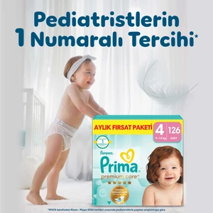 Bebek Bezi Premium Care 4 Numara 126 Adet Aylık Fırsat Paketi