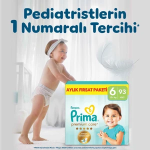 Bebek Bezi Premium Care 6 Numara 93 Adet Aylık Fırsat Paketi