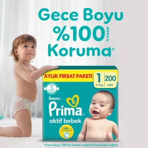 Aktif Bebek, Bebek Bezi 1 Numara, 200 adet