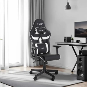 adore mobilya Adore Gaming Apollo Profesyonel Oyuncu ve Yönetici Koltuğu-Siyah-Beyaz 42X124-131,5X64 cm