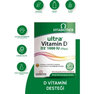 Vitamin D 1000 IU D3 Vitamini İçeren Takviye Edici Gıda 96 Tablet